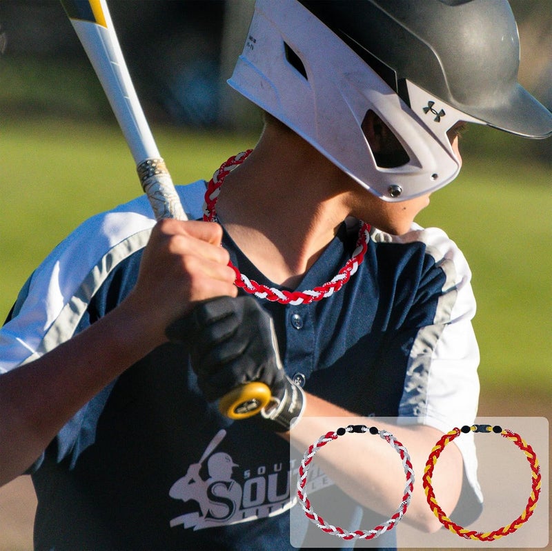SUPBOMM 3 pcs Baseball Rope Necklaces, League Team Colors Braided Necklace, Baseball Team Gifts - Image 5